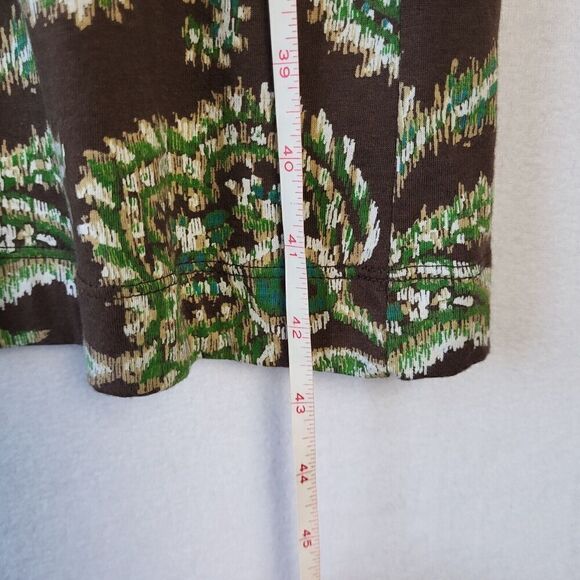 Tommy Hilfiger Floral Surplice Mini Dress Plus 1X Brown Pullover Elastic Waist - Picture 9 of 12